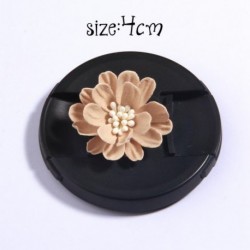 Szín: 16 - 5 db Ivory Cream Series Camellia Rose Chiffon Kézműves szövet virágok fejpántokhoz Haj Virág Kiegészítők