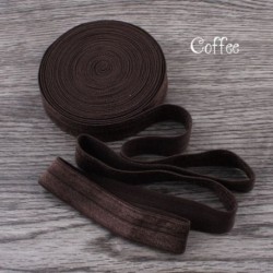 Szín: kávé - 10 yard 5/8&*39 &*39 , 15 mm-es, ráhajtható rugalmas, rugalmas, összehajtható FOE elasztikus szalag