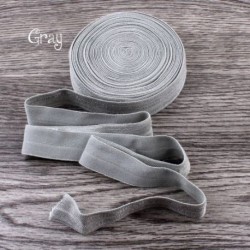 Szín: Szürke - 10 yard 5/8&*39 &*39 , 15 mm-es, ráhajtható rugalmas, rugalmas, összehajtható FOE elasztikus szalag