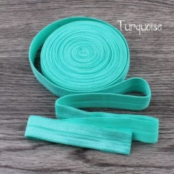 Szín: türkiz - 10 Yard 5/8&*39 &*39 , 15 mm-es, ráhajtható, rugalmas, rugalmas, összehajtható FOE rugalmas szalag
