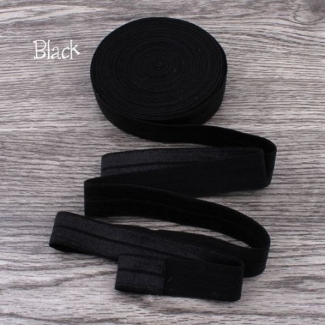 Fekete szín - 10 yard 5/8&*39 &*39 , 15 mm-es, ráhajtható rugalmas, rugalmas, összehajtható FOE elasztikus szalag