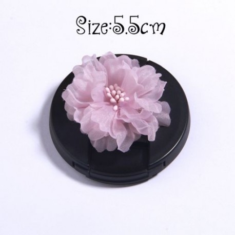 Szín: 4 - 5 db lila rózsaszín sorozat szatén sifon szövet virágok kislányoknak fejpántok fejvirág haj kiegészítők