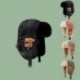 Fekete szín - Meleg Trapper Kalapok Vastag Trooper Téli Kalapok Szőrme Trapper Ushanka Orosz Kalap Vízálló és Szélálló