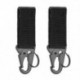 Szín: 2 db fekete - 2db Taktikai akasztócsat Molle Nylon heveder karabiner öv háromszög kulcstartó kültéri hegymászó