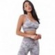 Szín: fekete S - 2 DB jóga szettek terepszínű Camo sport szett női edzőtermi fitnesz ruházat magas derekú leggings