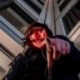 Fehér szín - Halloween Neon Led Purge Mask Masque Masquerade Party Maszkok Light Grow in the Dark Horror Maszk Glowing Masker