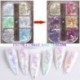 Szín: 1909-12 - Színváltó Köröm Glitter UV fény fotokróm flitter körmökhöz Mermaid Effect Iridesecnt Flakes Gél Lakk