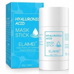 Szín: hialuronsav - Zöld tea szilárd maszk Mélytisztító iszap maszk Stick Oil Control Pattanás elleni padlizsán maszkok
