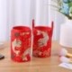 Szín: L 23x8cm Fekete - Smink ecsetek Henger Vintage kozmetikai ecset doboz tartó Tárolás Kozmetikai ecsettáska ecsetek