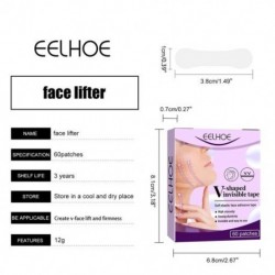 Szín: 60db - Láthatatlan vékony arcmatricák V-alakú arc arcvonal Ráncok megereszkedett bőr Face Lift Up Fast Chin
