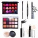 Szín: POP004 - Sminkkészletek Full Beauty Natural rúzs szemhéjpúder szemöldökceruza ajakfény alapozó sminkecset púder