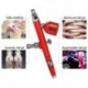 Piros szín - 0,3 mm-es fúvóka mini levegő festékszóró pisztolyok Airbrush kompresszor spray oxigén injektor