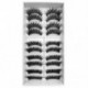 Szín: 518 - Lashes Soft Eyelash Extension sminkkészlet 10 pár 3D Faux Mink Műszempilla Természetes vastag szempilla