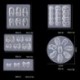 Szín: HDJ02 - 1db szilikon masni köröm faragott forma 3D dombormű szobor bélyegzett stencil körömdíszítő sablonok