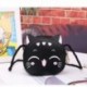Fekete szín - Mini Crossbody táska gyerekeknek Aranyos rajzfilm macska baba lány válltáska PU bőr fiú fiú gyerekek kis