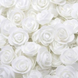 Fehér szín - 50/100/200 darab 3 cm-es habrózsa medvének Művirágok otthoni barkácsolás ajándékdoboz esküvői