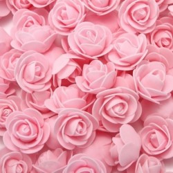 Szín: világos rózsaszín - 50/100/200 darab 3 cm-es habrózsa medvének Művirágok otthoni barkácsolás ajándékdoboz