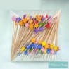 Szín: Fruit Picks-16 - 100 db 12 cm eldobható bambusz gyümölcs csákány koktél dekoráció fogpiszkáló saláta szendvics