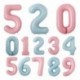 Szín: kék 5 - 40 hüvelykes pasztell babakék rózsaszín fóliaszámú léggömb 1 2 3 4 5 6 7 8 9 születésnapi parti