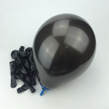 Fekete szín - 10 DB 10 hüvelykes 1,5 g-os Pearl Latex lufi 21 színű Felfújható esküvői dekoráció Air Ball Boldog