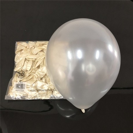Szín: tejfehér - 10db fekete latex lufi 10 hüvelykes latex hélium lufi felfújható esküvői dekoráció léggömbök