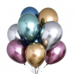 Szín: 10db Fém ballon - 1Szett Boldog Születésnapot Léggömbök Léggömbök Állvány Rúd Balon Születésnapi Party
