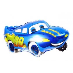 Szín: kék autó - 66*49 cm nagy méretű rajzfilm autós fólia léggömb felfújható hélium léggömbök esküvői
