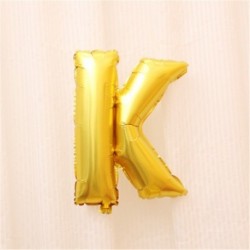 Szín: K - 16 hüvelykes arany A-Z opcionális levél léggömb alumínium fólia hélium léggömbök születésnapi esküvői