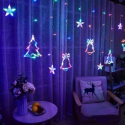 Szín: 3,5M - 10M karácsonyi LED szalag karácsonyfadísz, kétrétegű csipke íjak tündérfüzérek fények Navidad