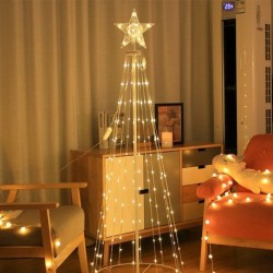 Szín: háború - 12x2M 193LED vízesés függöny jégcsap füzér fény esküvői buli kert karácsonyfa teteje csillag