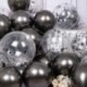 Szín: ezüst - 10db vegyes arany konfetti lufi születésnapi parti dekoráció fém króm léggömb léggömb születésnapi