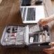 Fekete szín - Telefonkábelvédő Kábelkezelő Szervező Digitális Terméktároló Táska Kábelvezető Kábelrendező