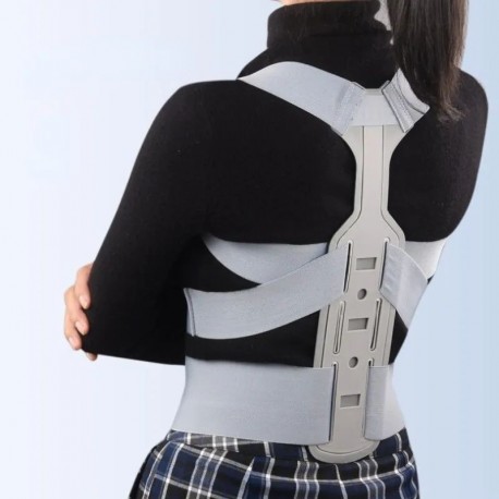 Szín: szürke M - Láthatatlan mellkasi testtartás korrektor Scoliosis hátmerevítő Gerinc öv Váll Orvosi terápia