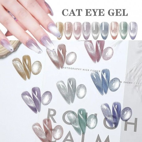 Szín: 9D-03 - 9D Crystal Cat Eye gél körömlakk Holografikus UV Soak Off Gél Lakk Mágneses Hibrid Gél Lakk Manikűrhöz 9