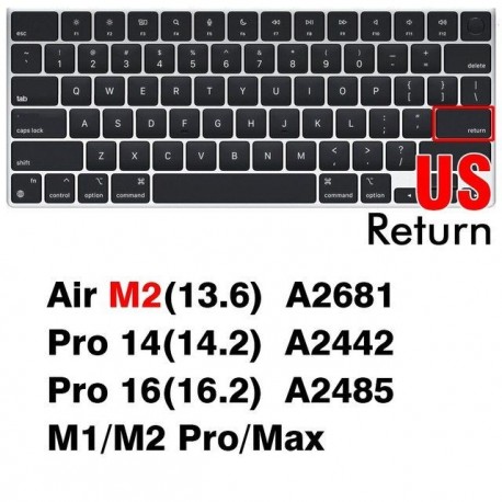 Szín: US Air 13 Pro 14 16 - Billentyűzet burkolat Macbook Air 13 M2 Pro 13 M1 Pro 14 16 Max szilikonvédő bőrtokhoz A2337