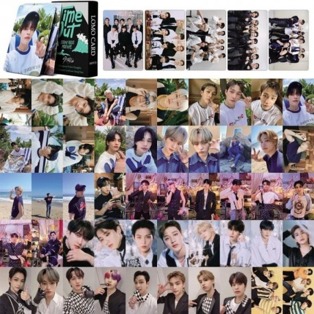 Szín: 55db időtúllépés 1 - 55db/szett Kpop Stray Kids Lomo Kártyák RÉMES Új album Fiúk Fotókártyák Straykids Photo