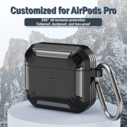 Szín: kék - Alkalmas Apple fülhallgatóhoz Airpods Pro Bluetooth fülhallgató védőtok, szénszálas Tpu puha tok, leesés
