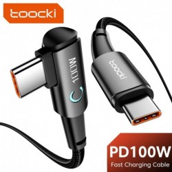 Szín: 60W - Toocki 100 W USB C - USB C kábel 90 fokos iPad MacBook Pro Xiaomi Samsung Huawei gyorstöltő C típusú