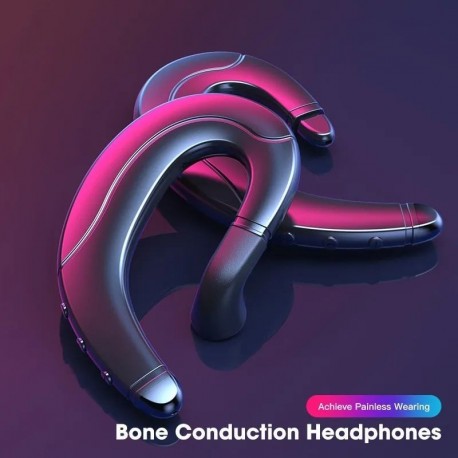 Piros szín - Vezeték nélküli Bluetooth fejhallgató Tws sportfejhallgató üzleti, fülbe nem behelyezett csontvezetési