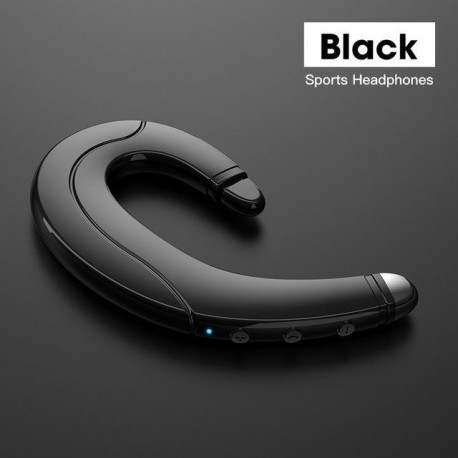 Fekete szín - Vezeték nélküli Bluetooth fejhallgató Tws sportfejhallgató üzleti, fülbe nem behelyezett csontvezetési