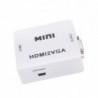 Fehér szín - Mini HDMI-VGA konverter asztali számítógép fogadó laptop digitális set-top box női HDmi-vga férfi HD