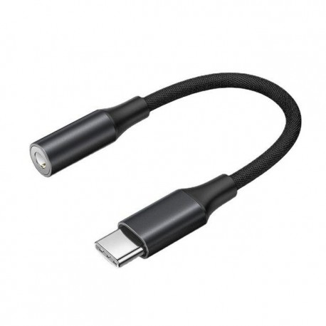Fekete szín - Typec adapter mobil élő közvetítéshez csúcskategóriás Dac dekódoló kör alakú lyuk 3 5 mm-es
