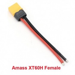 Szín: Amass XT60 Female - XT60 XT30 T XT90 MPX TRX dugó Csatlakozó dugó / anya csatlakozó dugó 14 /18AWG szilikon huzallal