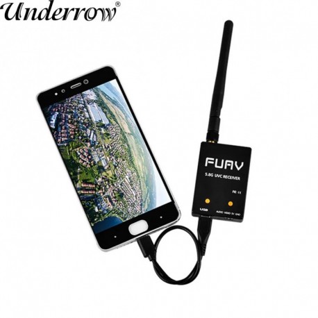 Szín: 1 db - FPV USB OTG 5.8G 150CH teljes csatornás FPV vevő audióval 5.8G FPV vevő Android okostelefonokhoz UVC