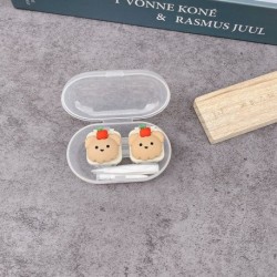 Szín: 7 - Rajzfilm Animal Bear kontaktlencse tok női aranyos rajzfilm színes konténer hordozható utazási szett