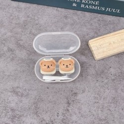 Szín: 10 - Rajzfilm Animal Bear kontaktlencse tok női aranyos rajzfilm színes konténer hordozható utazási szett