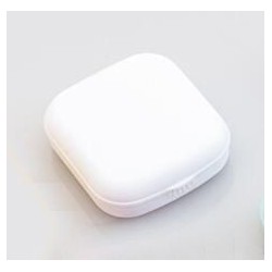 Fehér szín - 1 db lányos utazókészlet zsebben lévő mini kontaktlencse tok utazókészlet könnyen hordozható tükör