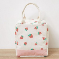 Szín: 20x11x22cm - 1 db aranyos gyümölcsös ebédtáska nőknek Hordozható szigetelt ebédlőtáska hűtőtáska
