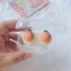 Szín: sárgarépa - Kozmetikai kontaktlencse doboz Kawaii Girl kontaktlencse tok szemápoláshoz csipesz lencseszívó pálcika