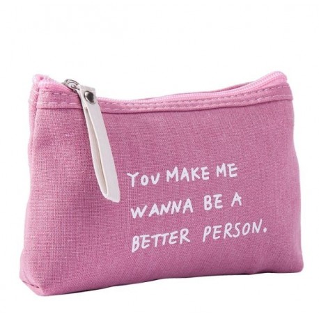 Szín: rózsa - Koreai kis sminktáska nőknek kozmetikai tárolótáska Hordozható piperetáskák női szépség tok,